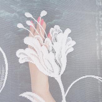 Firanka żakardowa gotowa na żabki JULIANNA 300x160 biała