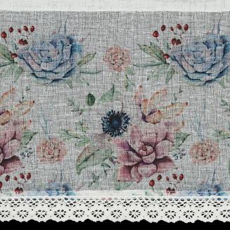 Firana gotowa DORA 130x50 Eurofirany różowy