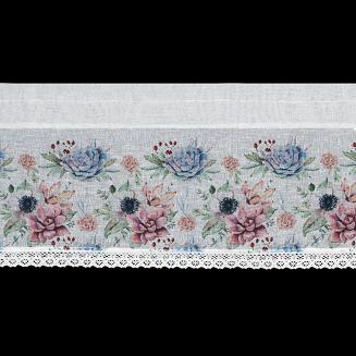 Firana gotowa DORA 130x50 Eurofirany różowy