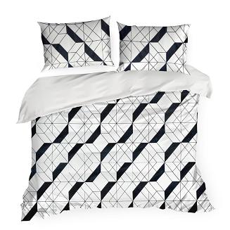 Pościel bawełniana GEO 200x220 Design91 beżowy