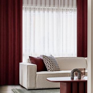 Zasłona gotowa na przelotkach ADA 140x250 Eurofirany bordowy