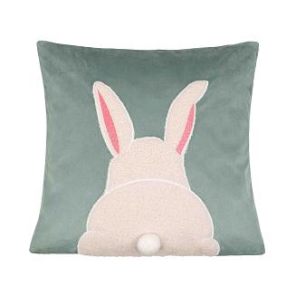 Poszewka dekoracyjna BUNNY 45x45 szałwiowa Futrzana Puszysta Miła