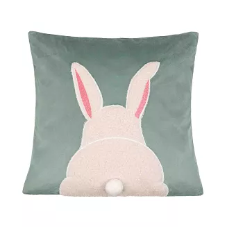 Poszewka dekoracyjna BUNNY 45x45 szałwiowa Futrzana Puszysta Miła