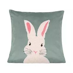 Poszewka dekoracyjna BUNNY 45x45 szałwiowa Futrzana Puszysta Miła