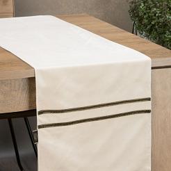 Obrus dekoracyjny GLEN 35x180 Eurofirany kremowy