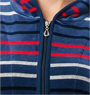 Dres damski welurowy LUNA kod 341 indygo - zapięcie