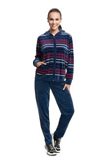 Dres damski welurowy LUNA kod 341 indygo