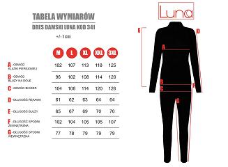 Dres damski welurowy LUNA kod 341 indygo