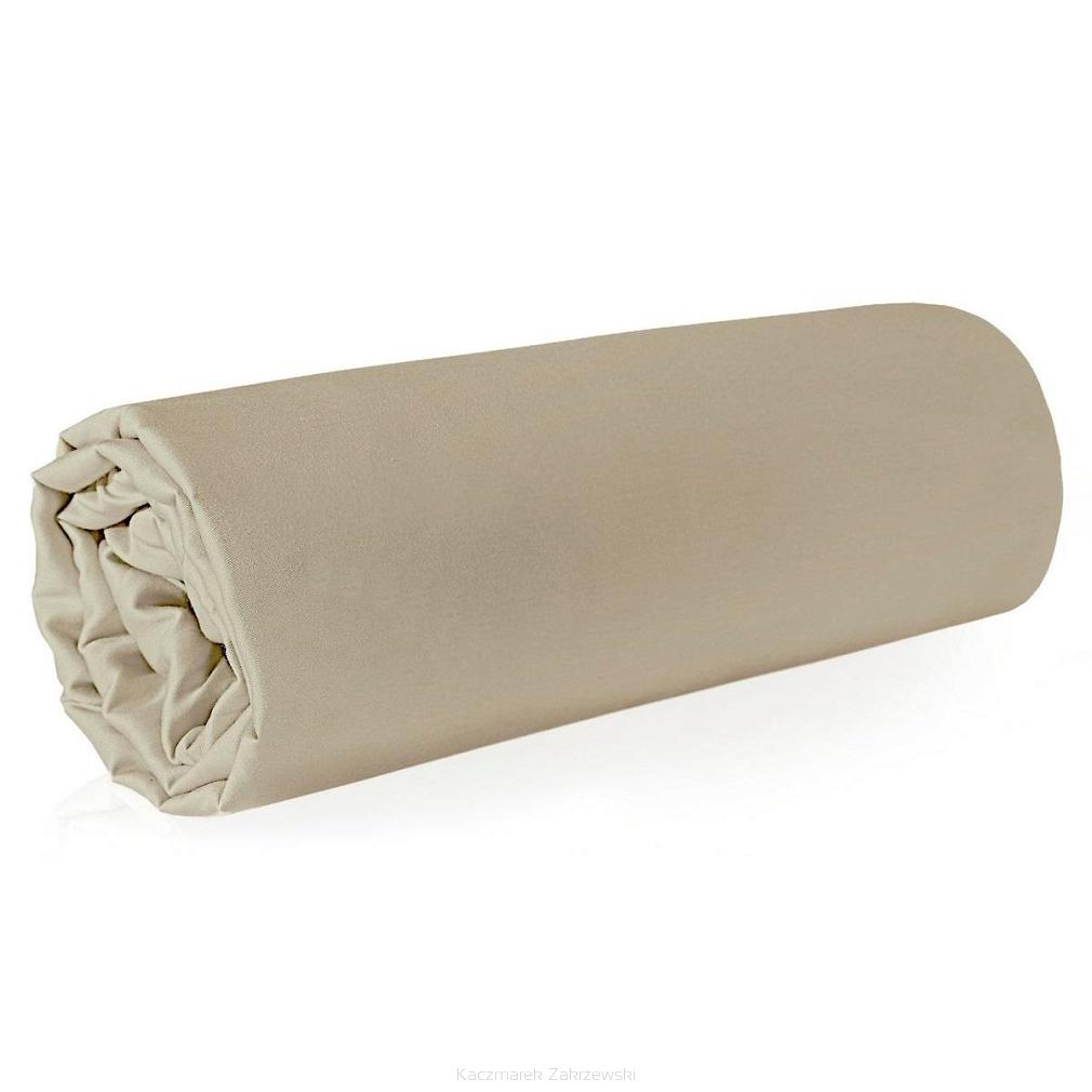 Prześcieradło satynowe bez gumki NOVA 160x210 Eurofirany beżowe