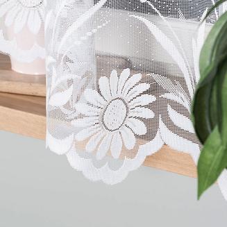 Firanka żakardowa gotowa na żabki ARALIA 300x160 biała