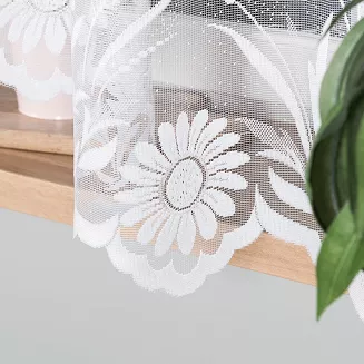 Firanka żakardowa gotowa na żabki ARALIA 300x160 biała