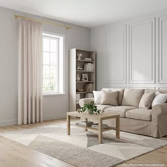Zasłona gotowa na taśmie MILAS 140x260 chłodny kremowy
