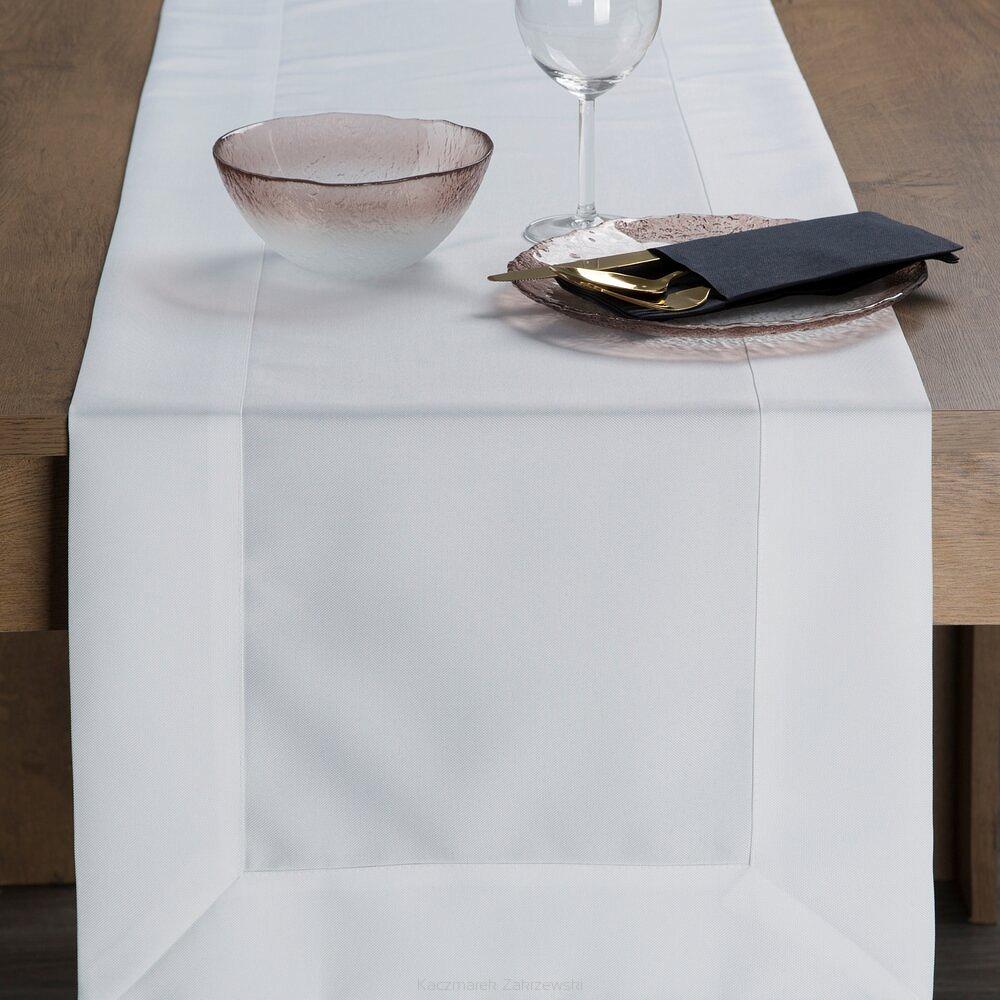 Obrus dekoracyjny LUCY 40x180 Eurofirany biały