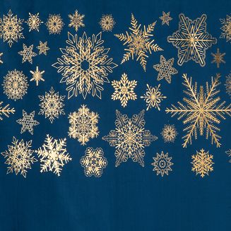 Zasłona gotowa na przelotkach świąteczna ASTRA 140x250 Eurofirany granatowy