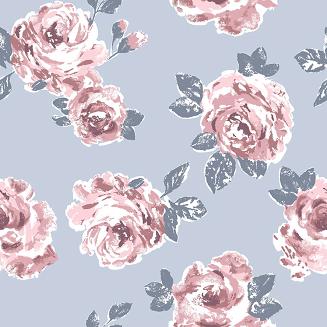 Koszula damska LUNA kod 260 szaroniebieska w róze