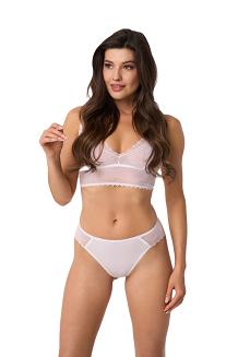 Brazyliany damskie z koronką 208 białe