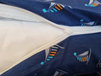 Pościel jersey 160x200 granatowa żaglówki statki