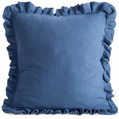 Poszewka dekoracyjna MUSLIN 45x45 Eurofirany granatowy