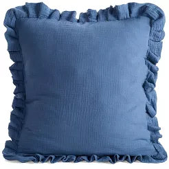 Poszewka dekoracyjna MUSLIN 45x45 Eurofirany granatowy