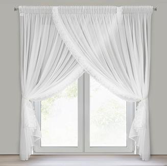 Firana gotowa na taśmie LUISA 400x250 Eurofirany biały