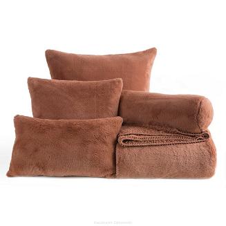 Poszewka dekoracyjna NINA 30x50 Eurofirany mocha futrzana i puszysta