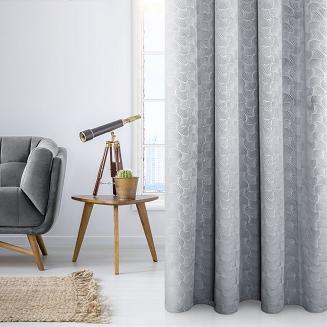 Zasłona gotowa na przelotkach ELLEN 140x250 Design91 stalowy