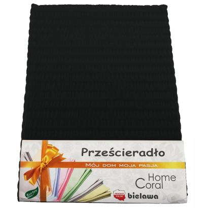 Prześcieradło z kory 160x200 100% bawełna czarne