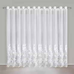 Firana gotowa na przelotkach ALIRA 300x250 Eurofirany kremowa szampański haft