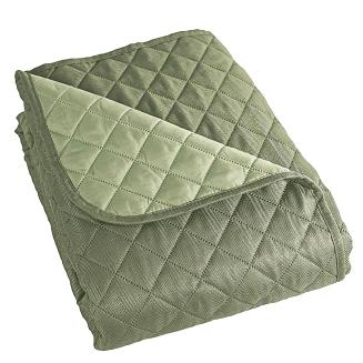 Narzuta dekoracyjna JODEŁKA 170x210 pikowana szarozielona