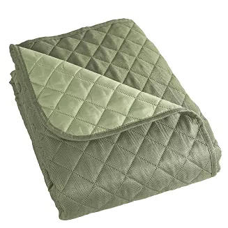 Narzuta dekoracyjna JODEŁKA 170x210 pikowana szarozielona