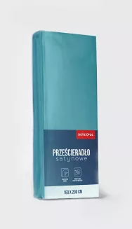 Prześcieradło Microsatyna Jasnoturkusowe 180X200 Zg