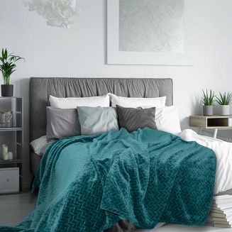 Koc narzuta CINDY 170x210 ciemny turkus
