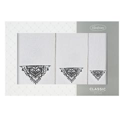 Komplet ręczników 3 cz. LAURA 56x36x7 Eurofirany biały