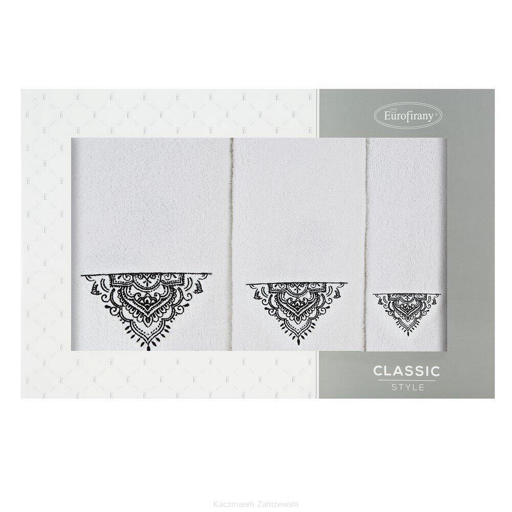 Komplet ręczników 3 cz. LAURA 56x36x7 Eurofirany biały