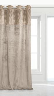 Beżowa Zasłona Welurowa 140x250 Nord