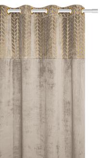 Beżowa Zasłona Welurowa 140x250 Nord