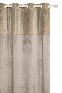 Beżowa Zasłona Welurowa 140x250 Nord