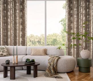 Zasłona gotowa na taśmie INGRID 140x270 Eurofirany brązowy