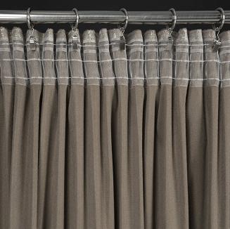 Zasłona gotowa na taśmie INGRID 140x270 Eurofirany brązowy