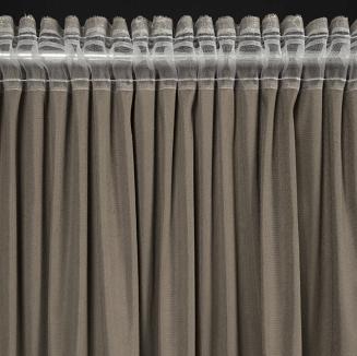 Zasłona gotowa na taśmie INGRID 140x270 Eurofirany brązowy