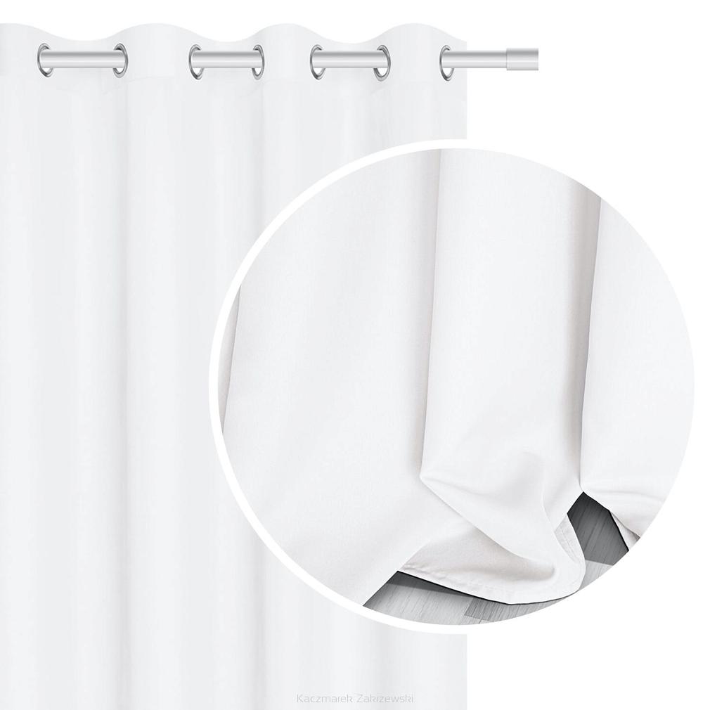 biała zasłona gotowa 140x250 viva