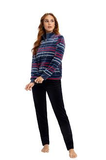 Dres damski welurowy LUNA kod 305 indygo