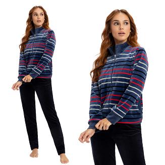 Dres damski welurowy LUNA kod 305 indygo