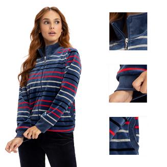 Dres damski welurowy LUNA kod 305 indygo