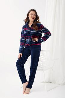 Dres damski welurowy LUNA kod 305 indygo