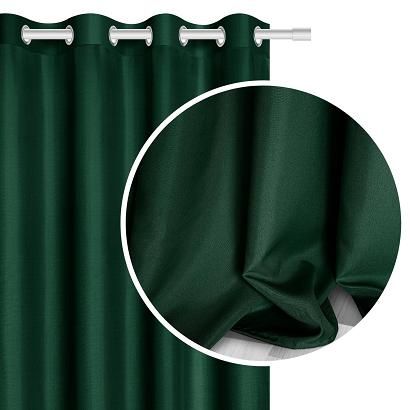 Zasłona gotowa na przelotkach VIVA 140x250 butelkowa zieleń