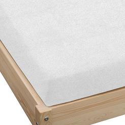 Prześcieradło frotte z gumką 120x200 biały GRUBE