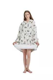 Kocobluza z kapturem Sherpa Hoodie X-MASS DEER