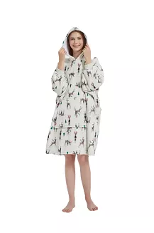 Kocobluza z kapturem Sherpa Hoodie X-MASS DEER