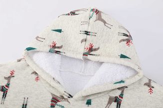 Kocobluza z kapturem Sherpa Hoodie X-MASS DEER